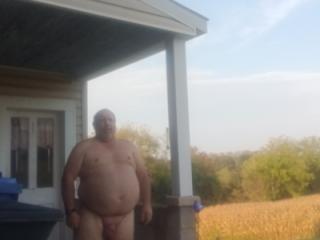 61old outside in girls night dress 7 of 14