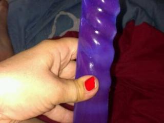 Purple double ended dildo wife seeks girl for the other end of the dildo 12 of 13