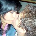 My wife karina kissing