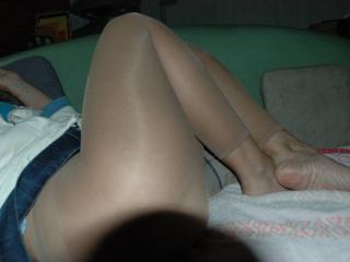 Wife in pantyhose pussy trought 10 of 11