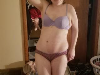 Tied in purple bra and multi colored panties 5 of 11
