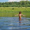 Nude Playing in Volga-river