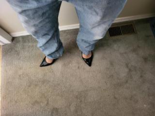 Jeans heels and hose 3 of 7
