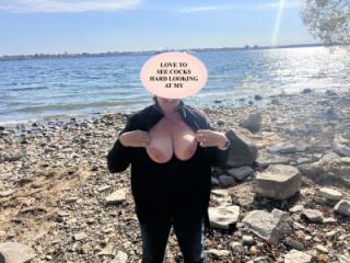 Linny flashing her tits 16 of 17