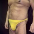Yellow thong, Touch me!