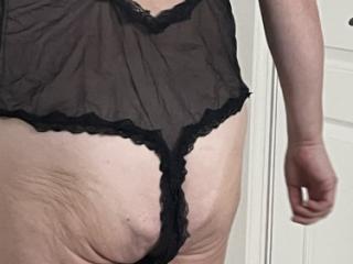 See through black teddy 1 of 7