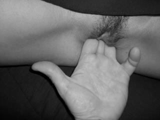Hand and bottle in wife's pussy 6 of 8