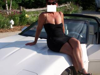 Hot wife on corvette 1 of 7