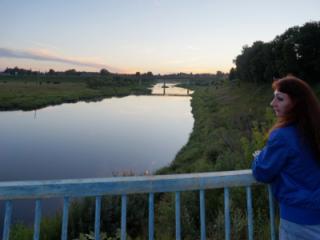 dressed on vazuza-river bridge in cold evening 8 of 8