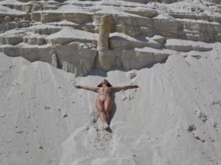 Bathing in white clay quarry 18 of 20