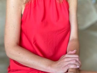 Do I look “FUCKABLE” in RED???  (My red Dress... ON or OFF??) 1 of 13