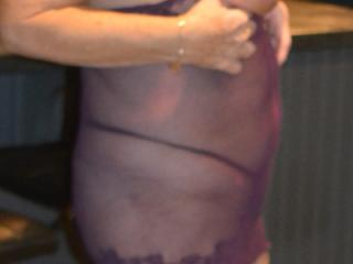 Grape Fishnet Chemise with matching Thong 13 of 14