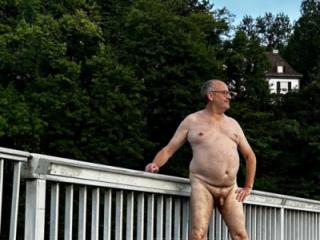 nude on a bridge in baden 6 of 20