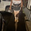 Ms S in parking lot