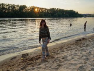In AKIRA pants near Moscow-river in evening 18 of 20