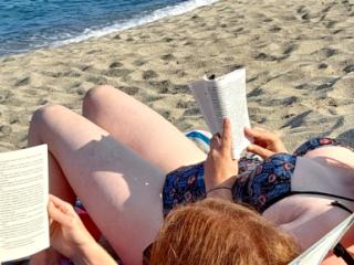 Eve in swimsuit on the beach this summer 4 of 8
