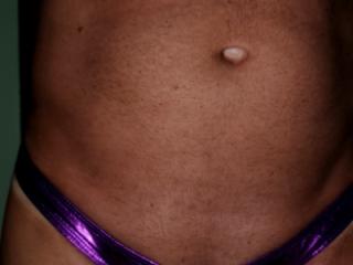 New shiny purple thong